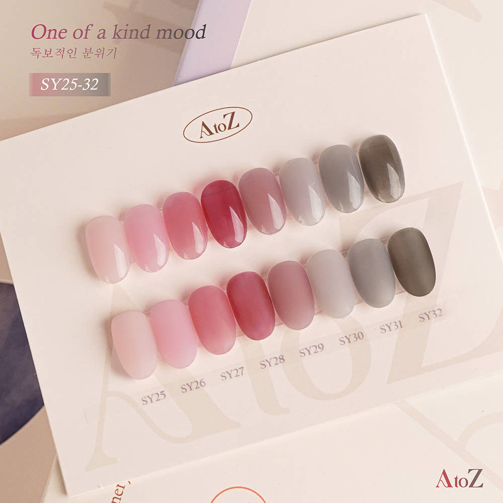 【AtoZ】Syrup Gel 40 Types Open Set Display Rack + Chart Board Included This Month's Art Gel Nail
