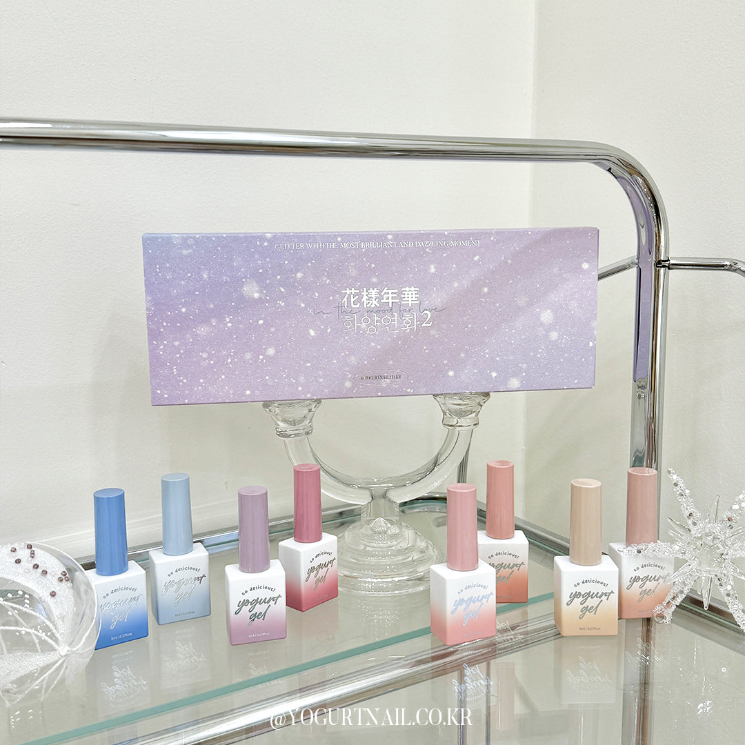 【YOGURT】'Hwayangyeonhwa 2 (花様年華2)' Syrup Glitter Gel 8-piece set