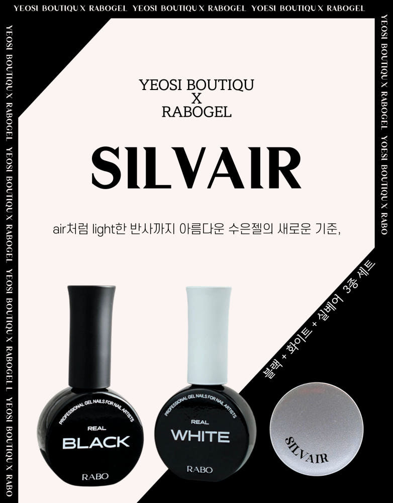 【ROBOGEL】 [Special Package] Rabogel Silver, Mercury, Metal, Chrome, Silver, and Real Black & White