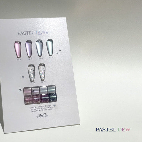 【CLODI】Pastel Dew Magnetic Gel + Glitter Gel 6 Colors