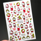 【AURA GLITTER】Merry Kitty Nail Sticker Santa Winter Christmas