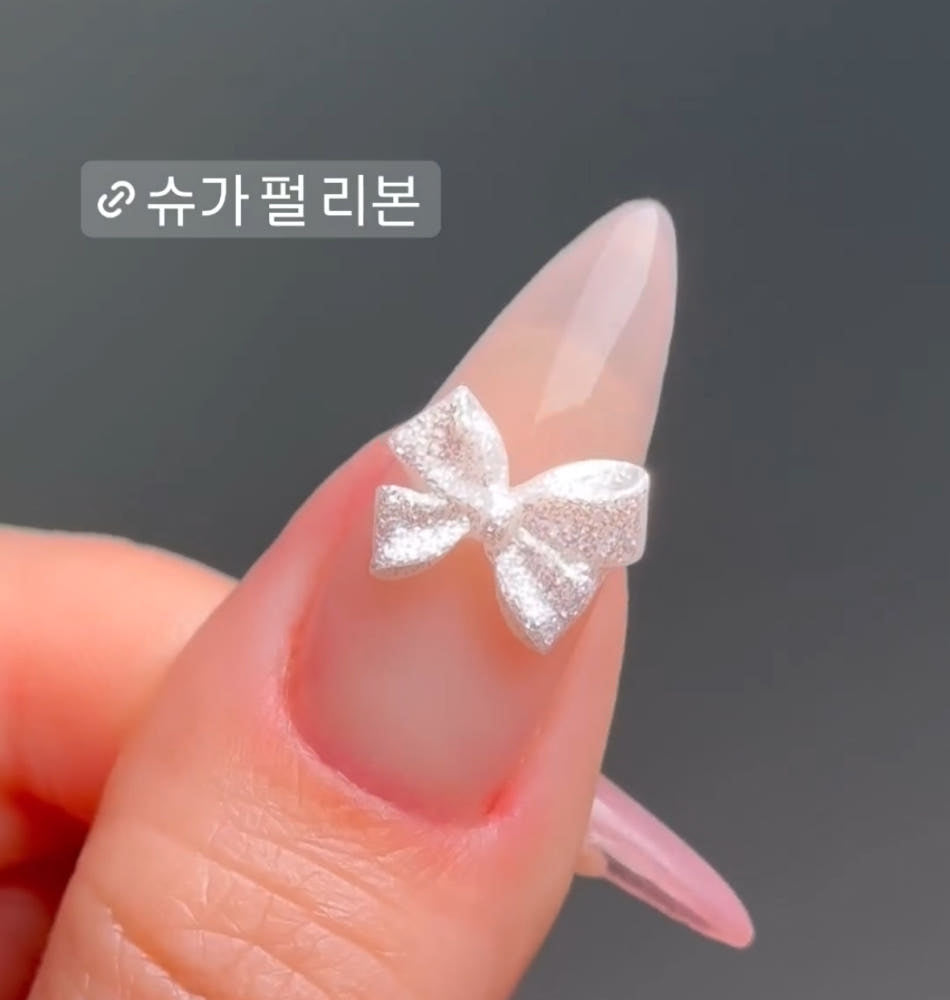 【AURA GLITTER】Sugar Pearl Ribbon Parts (1 piece)