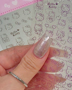 【AURA GLITTER】Iron-flavored Kitty Nail Stickers