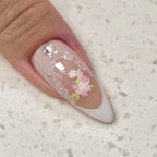 【AURA GLITTER】[Self-made] Wedding Silhouette Nail Sticker Lace Chiffon