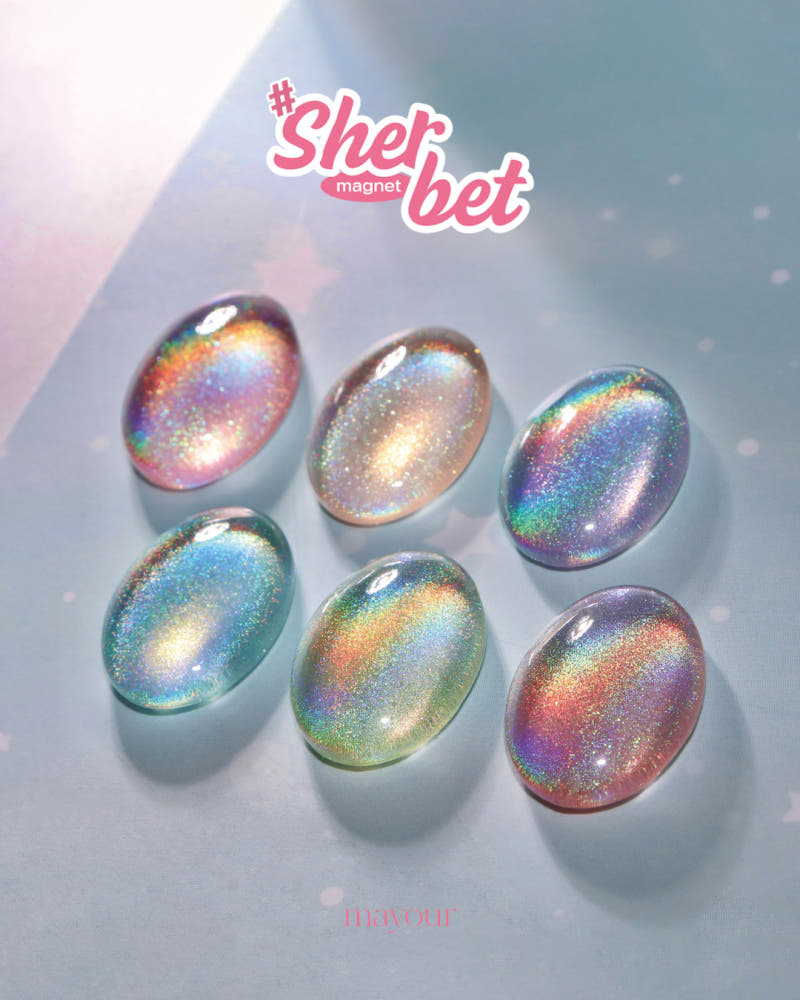 【Mayour】Sherbet Hologram Magnetic Gel Single