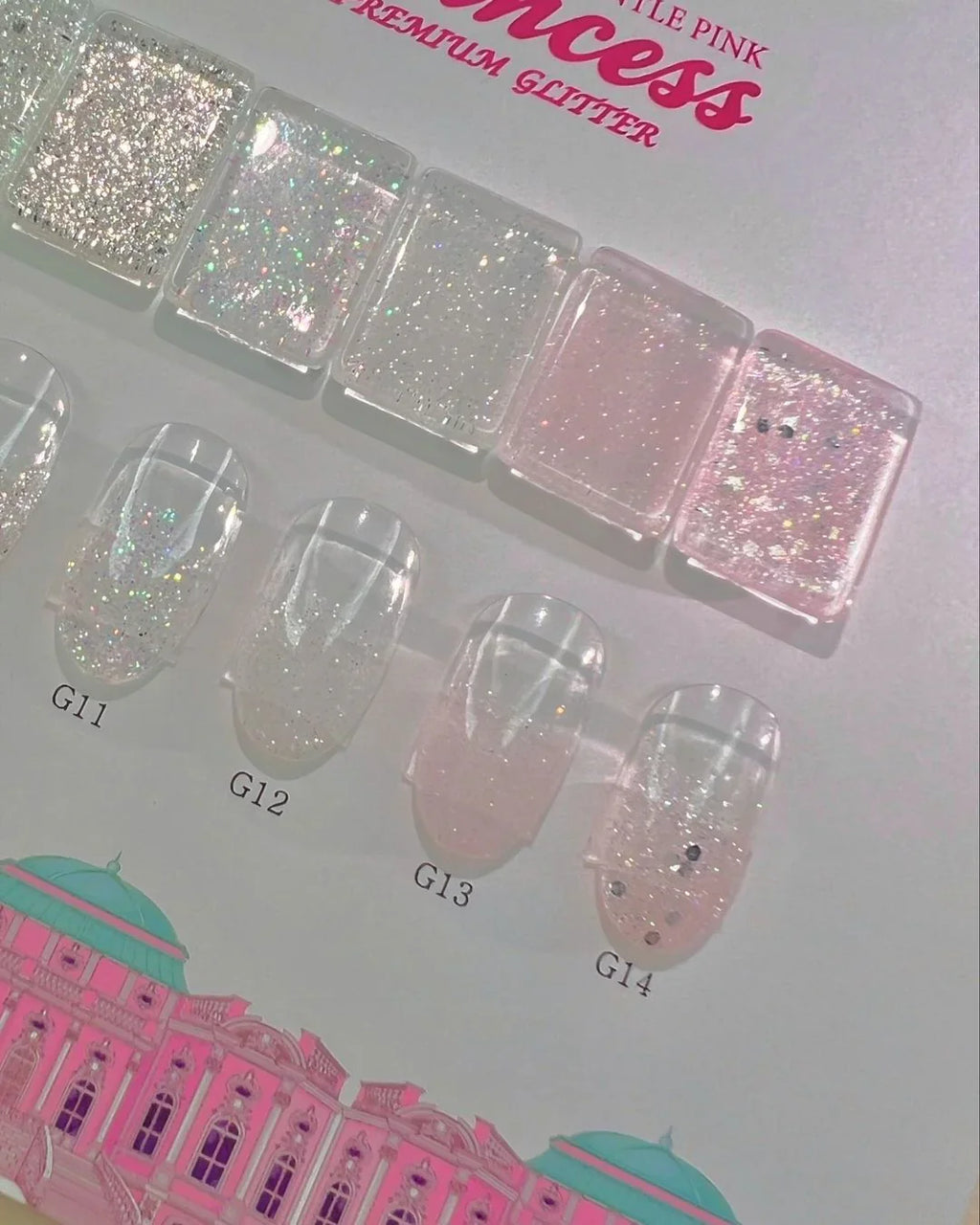 【GENTLE PINK】Princess - Premium glitter 6pc collection