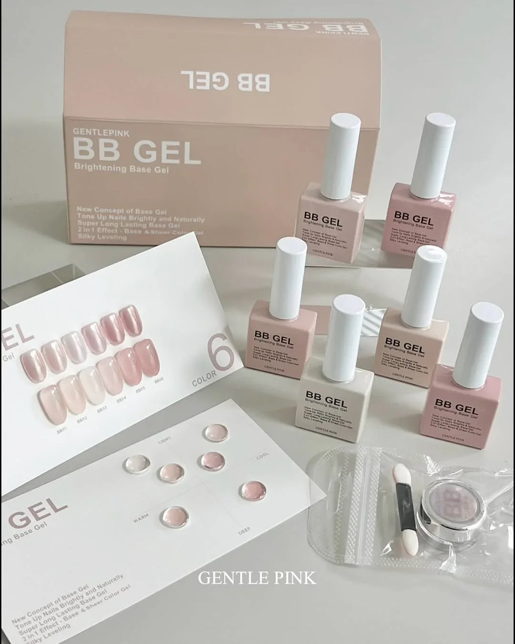 【GENTLE PINK】BB gel - colour & base gel in 1