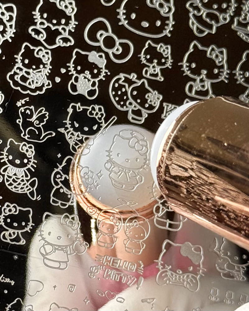 【AURA GLITTER】Stick double-sided stamp, scraper set