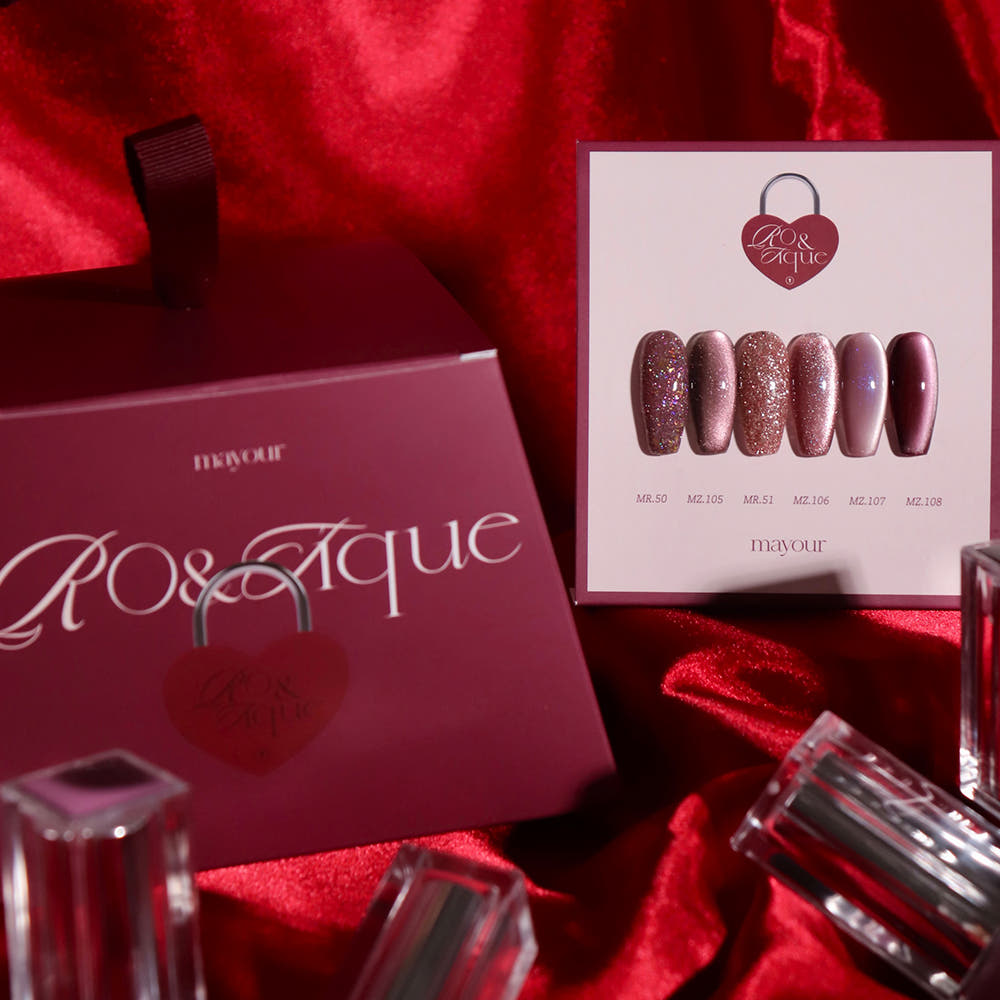 【Mayour】Antique Glitter Gel Magnetic Gel 6-piece Collection