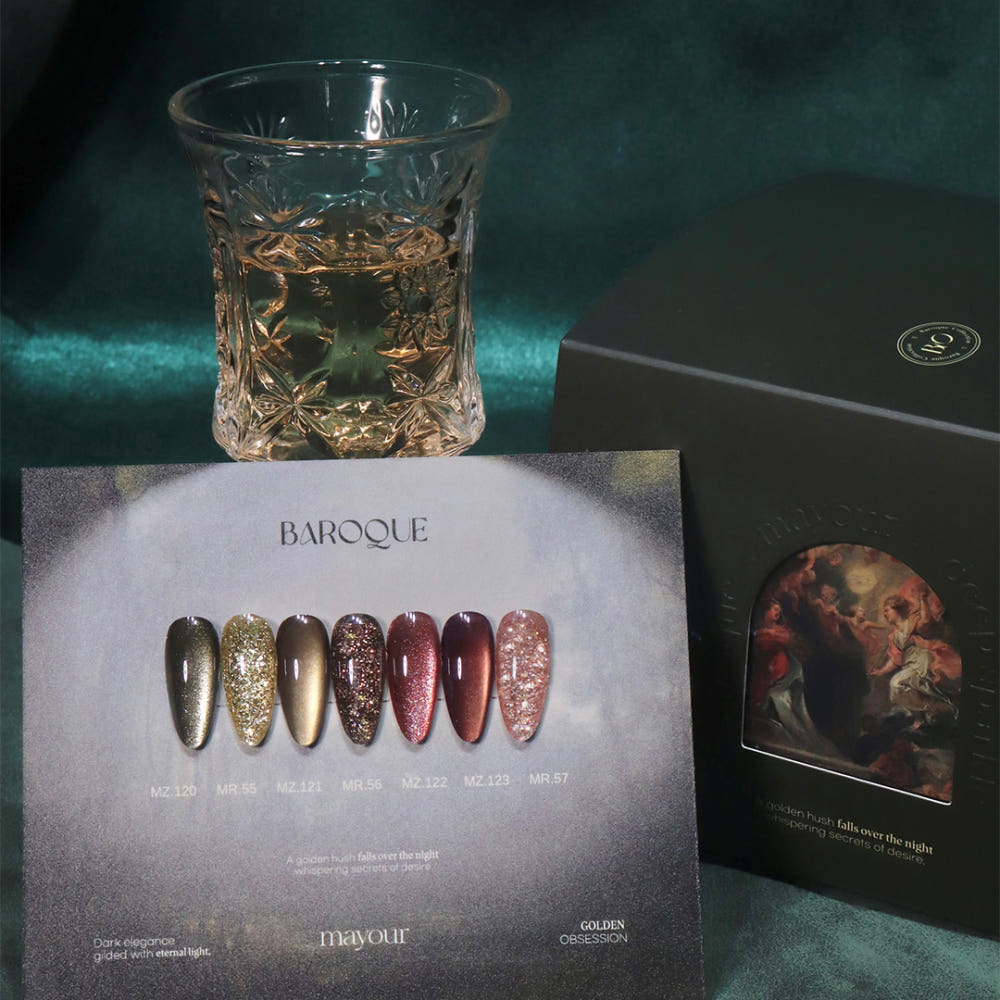 【mayour】Baroque Glitter Gel Magnetic Gel 7-piece Collection