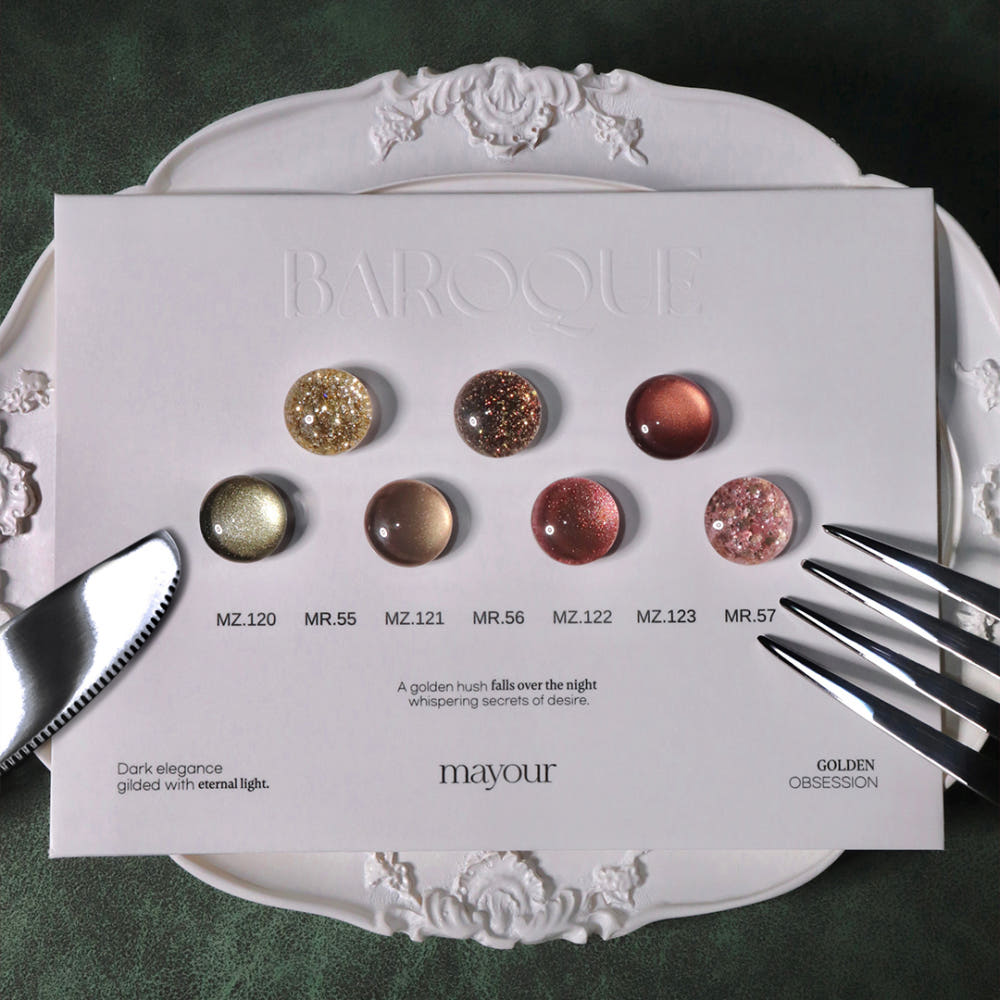 【mayour】Baroque Glitter Gel Magnetic Gel 7-piece Collection