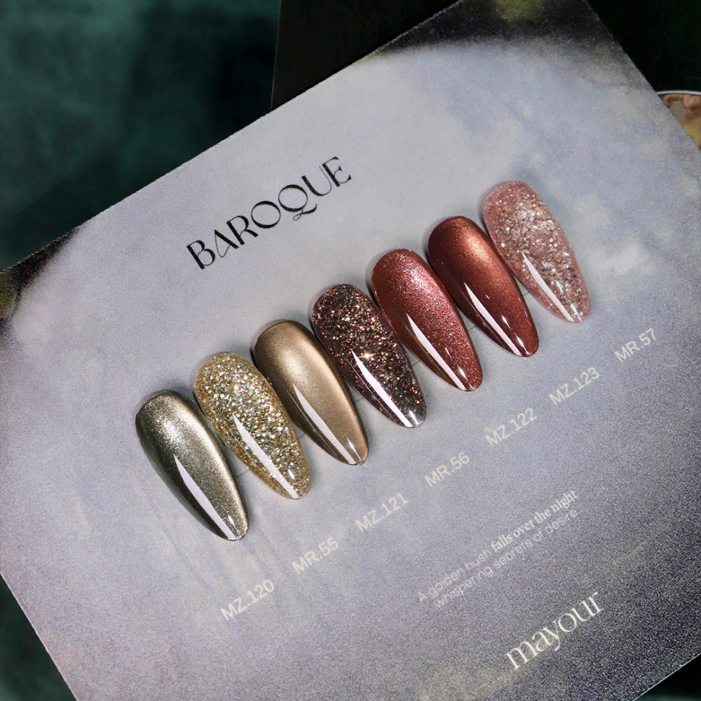 【mayour】Baroque Glitter Gel Magnetic Gel 7-piece Collection