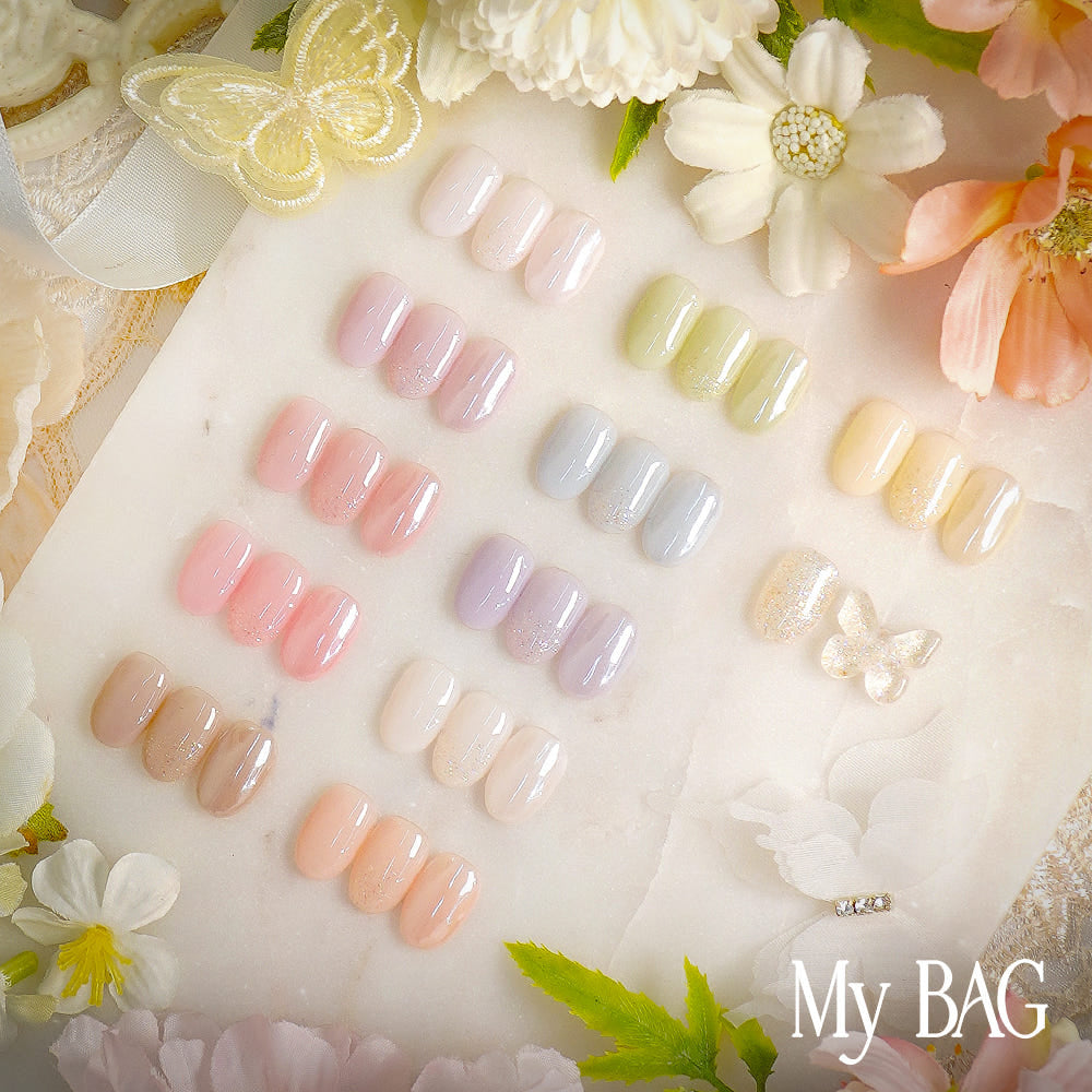 【AtoZ】My Bag Fine Syrup Gel 12-piece Collection Spring Nail Art of the Month Syrup Nail