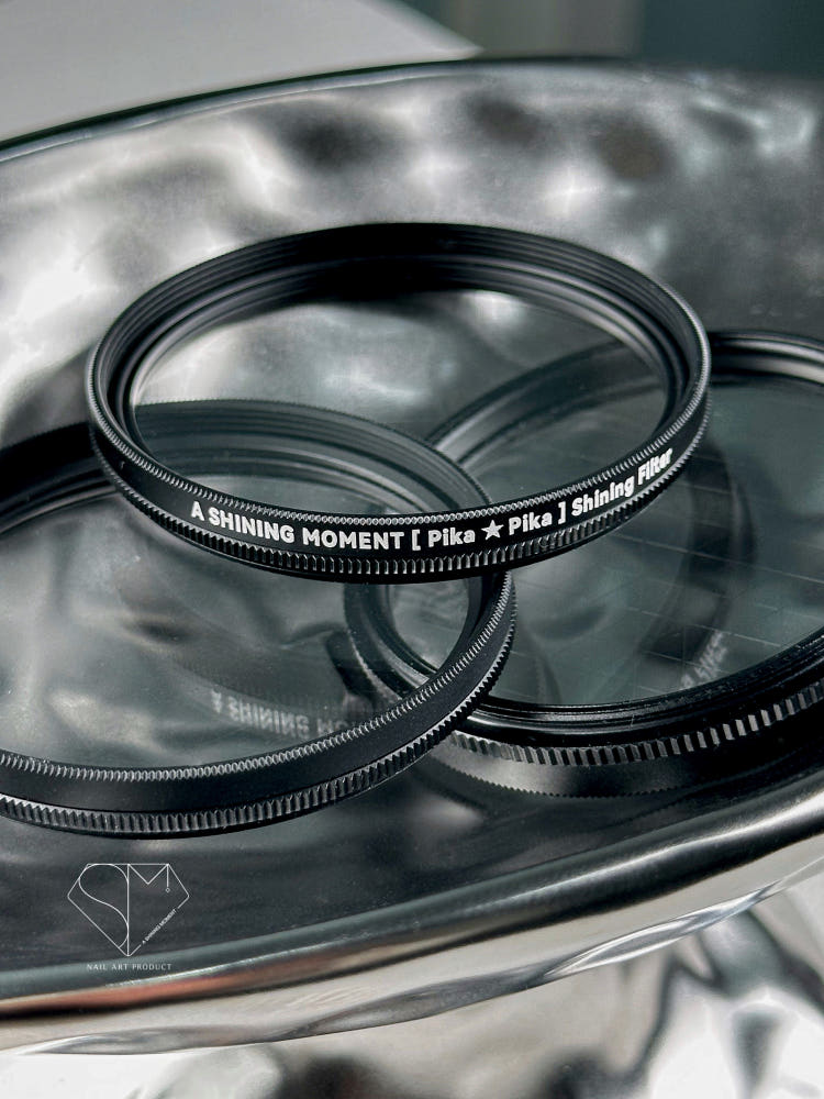 【A.Shining Moment】Pika Pika Lens Shining Filter/Single Starlight Lens for Nail Photography ＋ Holder Clip