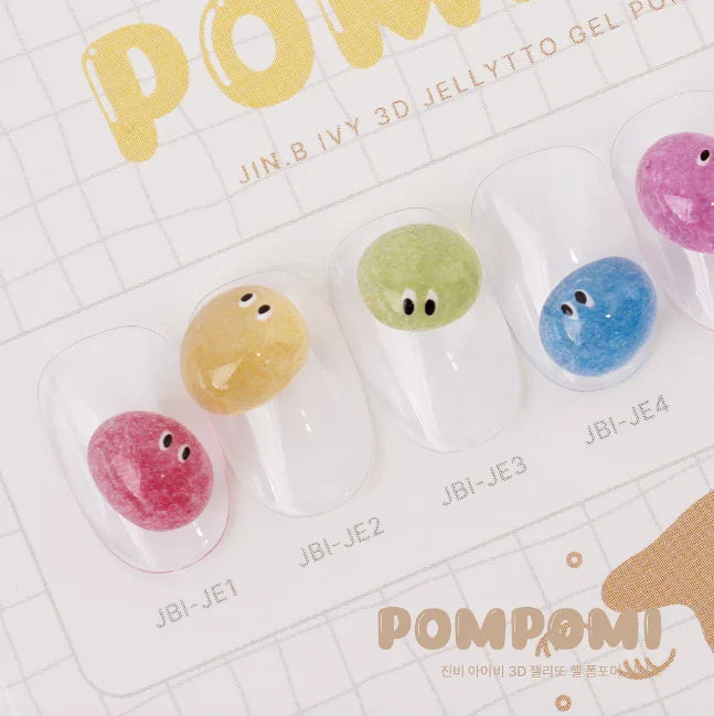 【JIN.B】Jellytto Pompomi 8pc collection - Velvet 3D embo gel
