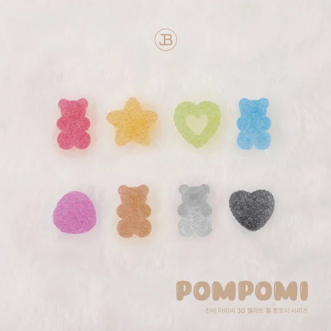 【JIN.B】Jellytto Pompomi 8pc collection - Velvet 3D embo gel